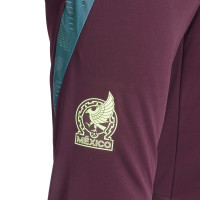 adidas Mexico Trainingspak 1/4-Zip 2024-2026 Felgroen Bordeauxrood Donkergroen