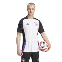 adidas Allemagne Maillot d'Entraînement 2024-2026 Blanc Noir Mauve