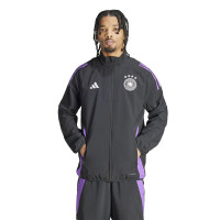 adidas Allemagne Présentation Veste d'Entraînement 2024-2026 Noir Mauve Blanc