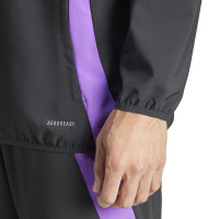 adidas Allemagne Présentation Veste d'Entraînement 2024-2026 Noir Mauve Blanc