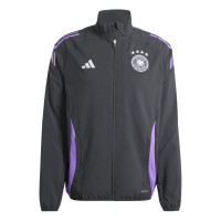 adidas Allemagne Présentation Veste d'Entraînement 2024-2026 Noir Mauve Blanc