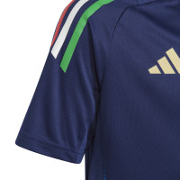 adidas Italie Maillot d'Entraînement 2024-2026 Enfants Bleu Foncé Bleu Doré