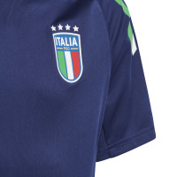adidas Italie Maillot d'Entraînement 2024-2026 Enfants Bleu Foncé Bleu Doré