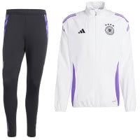 adidas Allemagne Présentation Survêtement 2024-2026 Blanc Noir Mauve