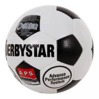 Ballon de football Derbystar Brillant Retro II noir et blanc