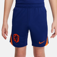 Haut d'entraînement Nike Netherlands Strike, ensemble pull 1/4 zippé 2024-2026 pour enfants, bleu et orange