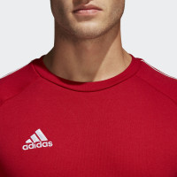 Adidas Core 18 Sweat Haut d'Entraînement Sweat Rouge Blanc