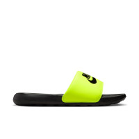 Claquettes Nike Victori One noires jaune vif
