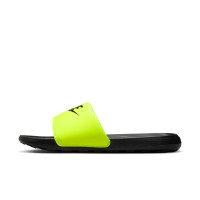 Claquettes Nike Victori One noires jaune vif