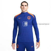 Nike Pays-Bas Strike Elite Haut d'Entraînement 1/4-Zip 2024-2026 Bleu Orange