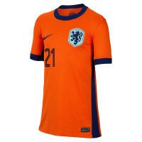 Maillot Nike Netherlands F. de Jong 21 Home 2024-2026 pour enfant