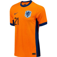 Chemise à domicile Nike Netherlands F. de Jong 21 Authentic 2024-2026