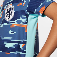 Nike Nederland Pre-Match Trainingsshirt 2024-2026 Kids Blauw Wit
