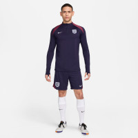 Nike Angleterre Strike Short d'Entraînement 2024-2026 Bleu Foncé Bordeaux
