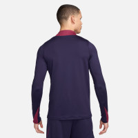 Nike Angleterre Strike Survêtement 1/4-Zip 2024-2026 Bleu Foncé Rouge Blanc