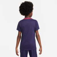 Nike Angleterre Strike Maillot d'Entraînement 2024-2026 Enfants Bleu Foncé Bordeaux Blanc