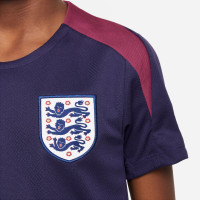 Nike Angleterre Strike Maillot d'Entraînement 2024-2026 Enfants Bleu Foncé Bordeaux Blanc