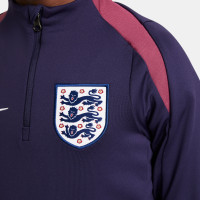 Survêtement Nike England Strike 1/4-Zip 2024-2026 pour enfants bleu foncé rouge blanc