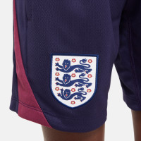 Nike Angleterre Strike Short d'Entraînement 2024-2026 Enfants Bleu Foncé Bordeaux