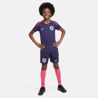 Nike Angleterre Strike Short d'Entraînement 2024-2026 Enfants Bleu Foncé Bordeaux