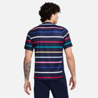 Nike Frankrijk Pre-Match Trainingsshirt 2024-2026 Donkerblauw Goud Multicolor