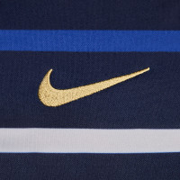 Nike Frankrijk Pre-Match Trainingsshirt 2024-2026 Donkerblauw Goud Multicolor
