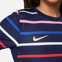 Nike France Pre-Match Maillot d'Entraînement 2024-2026 Enfants Bleu Foncé Doré Multicolore