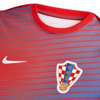 Nike Croatie Academy Pro Maillot d'Entraînement 2024-2026 Enfants Rouge Bleu