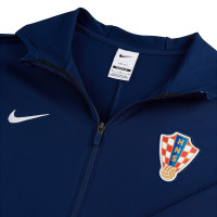 Nike Croatie Strike Survêtement à Capuche Full-Zip 2024-2026 Bleu Foncé Rouge Vif