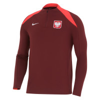 Nike Pologne Strike Haut d'Entraînement 1/4-Zip 2024-2026 Bordeaux Rouge