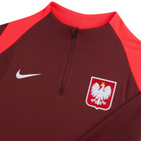 Nike Polen Strike Trainingstrui 1/4-Zip 2024-2026 Bordeauxrood Felrood