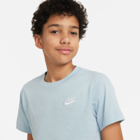 T-shirt Nike Sportswear pour enfant bleu gris blanc