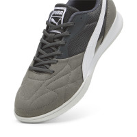 PUMA King Top Zaalvoetbalschoenen (IN) Donkergrijs Grijs Wit