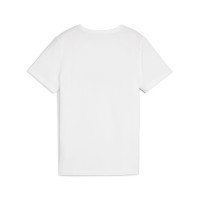PUMA Essentials+ 2 Logo T-Shirt Kids Wit Zwart Lichtgroen