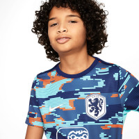 Nike Pays-Bas Pre-Match Maillot d'Entraînement 2024-2026 Enfants Bleu Blanc
