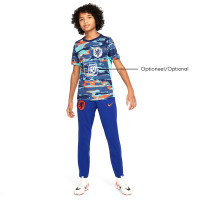Nike Pays-Bas Pre-Match Maillot d'Entraînement 2024-2026 Enfants Bleu Blanc