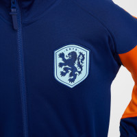 Veste d'entraînement à fermeture éclair Nike Netherlands Academy Pro Anthem 2024-2026 pour enfant, bleu, orange, blanc