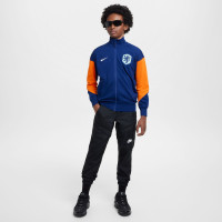 Veste d'entraînement à fermeture éclair Nike Netherlands Academy Pro Anthem 2024-2026 pour enfant, bleu, orange, blanc
