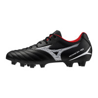 Chaussures de football Mizuno Monarcida Neo III Select Gras (FG) noir blanc rouge