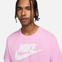 T-shirt Nike Sportswear Icone Futura rose blanc