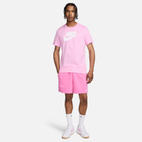 Nike Sportswear Icon Futura T-Shirt Roze Wit
