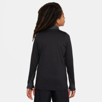 Haut d'entraînement Nike Dri-FIT Strike 1/4-Zip pour enfant, noir, gris foncé, blanc