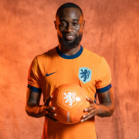 Ballon de football avec logo KNVB, taille 5, orange et blanc