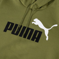 PUMA Essentials+ 2 College Big Logo Fleece Sweat à Capuche Vert Olive Noir Blanc