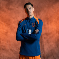 Nike Pays-Bas Strike Elite Haut d'Entraînement 1/4-Zip 2024-2026 Bleu Orange