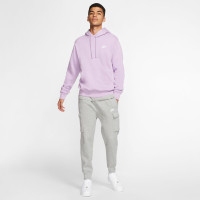 Pantalon cargo en polaire Nike Sportswear Club gris blanc