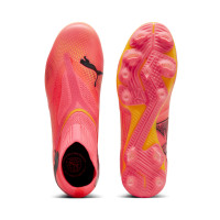 PUMA Future 7 Match+ Sans Lacets Gazon Naturel Gazon Artificiel Chaussures de Foot (MG) Rose Noir Orange