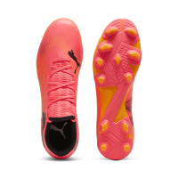 PUMA Future 7 Play Gazon Naturel Gazon Artificiel Chaussures de Foot (MG) Rose Noir Orange