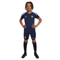 Kit d'entraînement Nike France Strike 2024-2026 pour enfant, bleu foncé, bleu clair