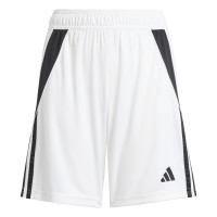 Short de football adidas Tiro 24 pour enfant, blanc et noir